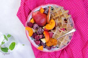 Recette Gaufres aux fruits rouges sans gluten VEGAN