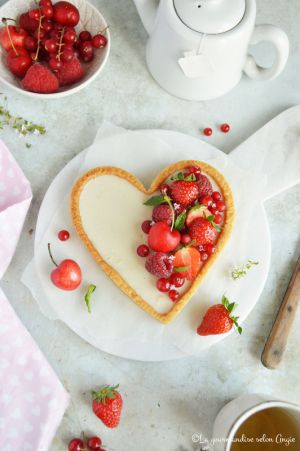 Recette Tarte façon panna cotta amande & fruits rouges #vegan