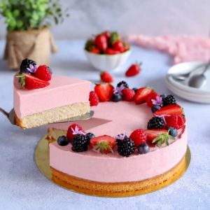 Recette Gâteau à la mousse de fraises {vegan}