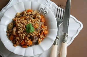 Recette Boeuf carottes en crumble