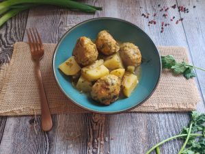 Recette Boulettes de poulet, pommes de terre et citron