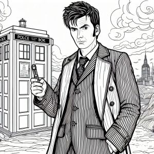 Recette Coloriages Doctor Who gratuits à imprimer : voyagez à travers le temps et l’espace !