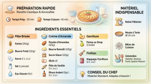 Recette Tarte bourdaloue : le classique poires et amandes