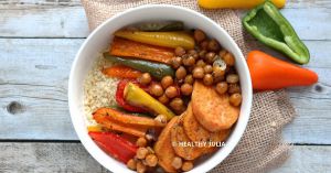 Recette Bowl de couscous aux légumes rôtis