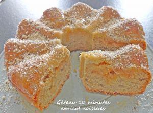 Recette Gâteau 10 minutes abricot noisettes *