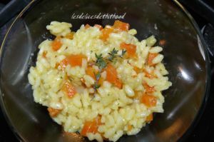 Recette Risotto aux carottes et au thym