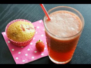 Recette Muffins fraises / cranberries