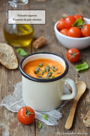 Recette Velouté express {Tomates & pois chiches} #vegan