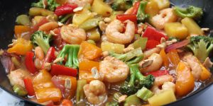 Recette Pineapple Shrimp Stir Fry