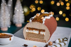 Recette Bûche café et praliné noisette inspirée de Maud Leboeuf