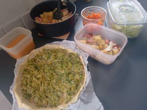 Recette Batch cooking : poireaux, pommes de terre, jambon, patate douce