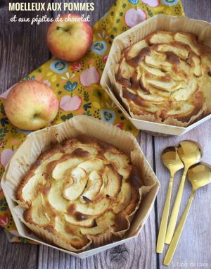 Recette Moelleux aux pommes et aux pépites de chocolat