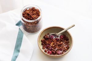 Recette Muesli au chocolat, amandes et coco (vegan)