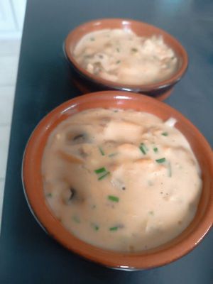 Recette Cassolette de saumon et champignons