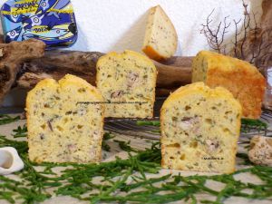 Recette Cake aux sardines, gouda au cumin et salicorne sur une base de Sophie Dudemaine