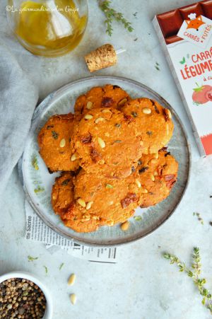 Recette Cookies tomates séchées, pignons & thym #vegan #glutenfree