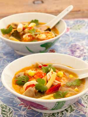 Recette Soupe thai aux crevettes