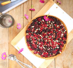 Recette Tarte amandine aux fruits rouges (vegan)