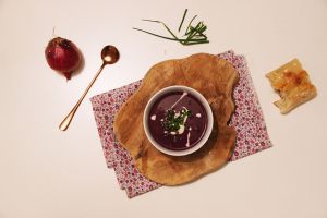 Recette Soupe de chou rouge, cumin et raifort