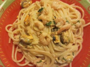 Recette Spaguetti aux fruits de mer