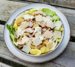 Recette Salades de pâtes, poulet et parmesan