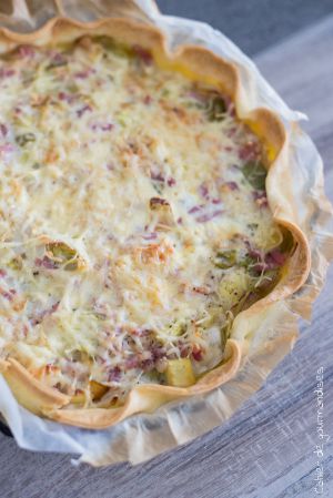 Recette Quiche aux poireaux et céleri