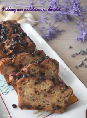 Recette Pudding aux madeleines au chocolat