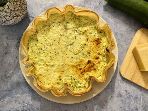 Recette Tarte croustillante à la courgette et à la ricotta