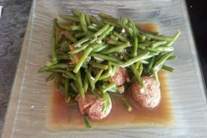 Recette Haricots verts & boulettes de viande COOKEO