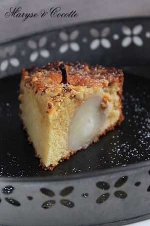 Recette Gâteau aux poires pochées