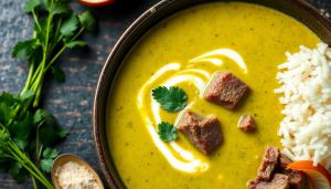 Recette Soupe de curry vert au boeuf : recette savoureuse