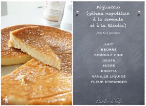 Recette Migliaccio (gâteau napolitain  à la semoule et à la Ricotta)