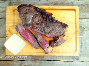 Recette Côte de boeuf sauce Maroilles (Beef rib with Maroilles cheese sauce)