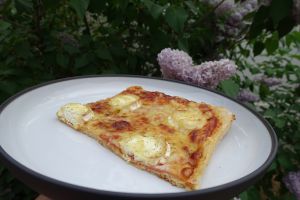 Recette Pizza chèvre et jambon