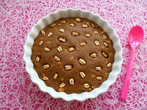 Recette Bowl cake végan chocolat-coco-maca au blé et psyllium (diététique, hyperprotéiné, sans beurre ni oeuf ni sucre, riche en fibres)