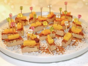 Recette Bouchées de foie gras  au cacao et abricot