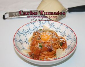 Recette Carbo tomates de Christophe Adam