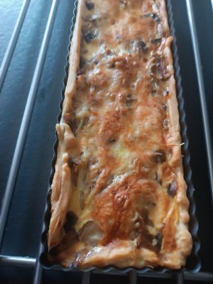 Recette Tarte oignons champignons