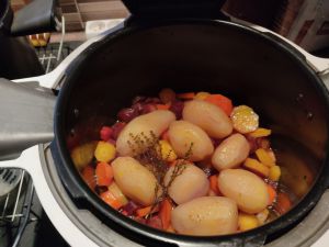 Recette Mijoté de carottes multicolores au cookéo