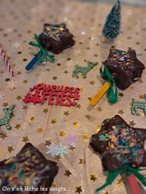 Recette Sucettes de noël gâteau au chocolat pour recette de Calendrier gourmand de l'Avent 2024