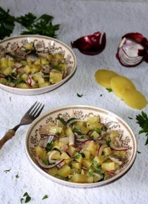 Recette Salade parmentière au hareng et au céleri