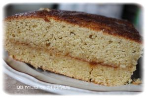 Recette Gâteau moelleux farine de maïs et confiture ou pâte à tartiner