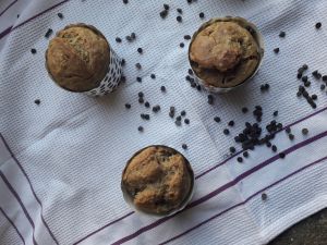 Recette Muffins Banane/ Pépites de beurre de cacahuète et/ou chocolat {Vegan}