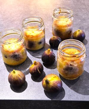 Recette Petits pots de figues à la crème d’amande ultra simple