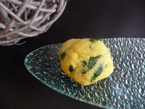 Recette Boulettes de polenta aux blettes et curry, coeur de kiri