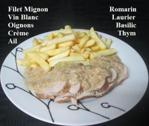 Recette Filet Mignon de Porc Crème à l'Ail et Herbes Fraîches