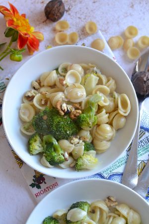 Recette Pâtes brocoli Gorgonzola et noix #végétarien