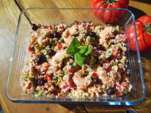 Recette Salade de crevettes et quinoa à la crème de fenouil