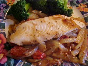 Recette Tilapia à la compotée de fenouil et de tomates Viviane