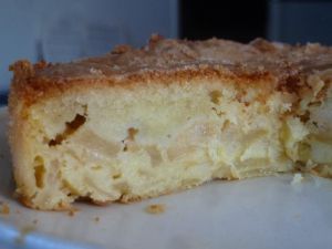 Recette French Apple Custard Cake Jamie Oliver demie dose largement suffisante